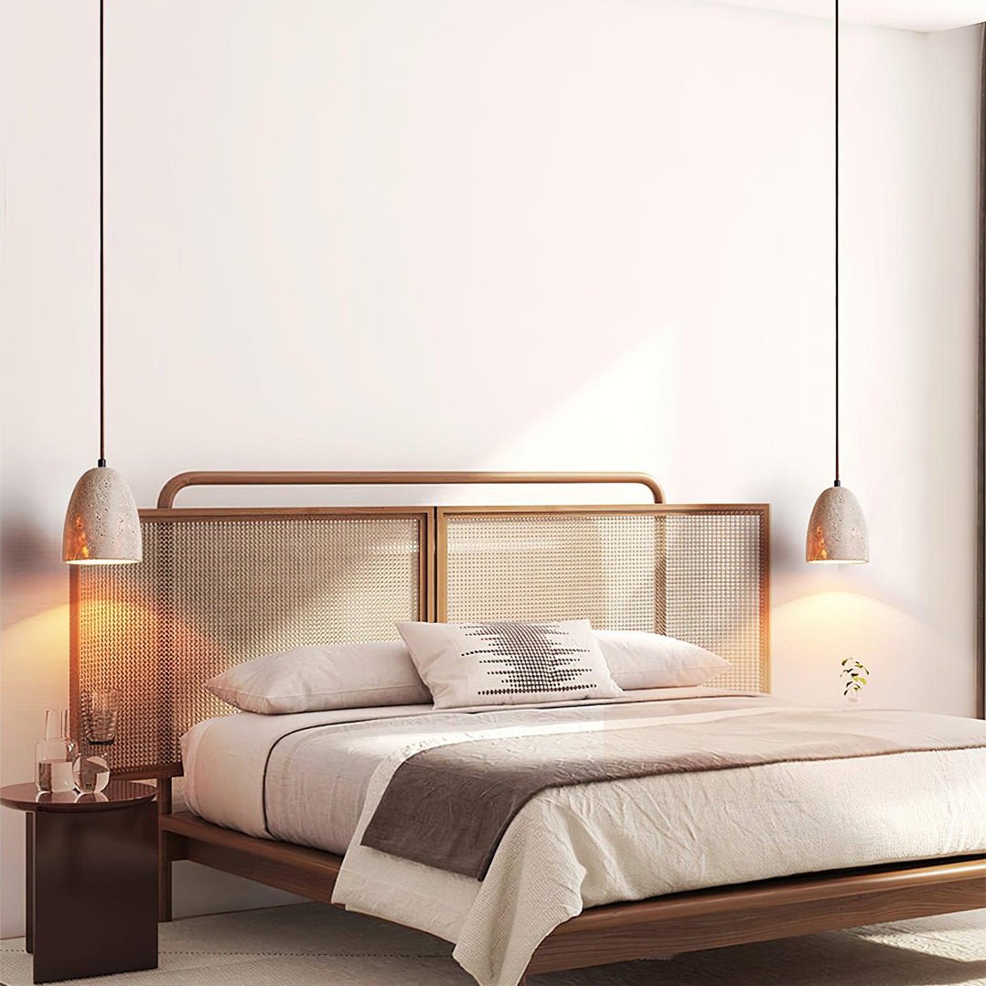 Evtheira Conical Travertine Pendant Light - Letslighting