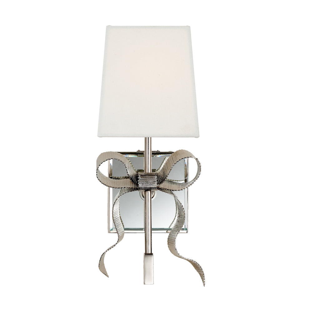 Ribelle Black Shade Wall Sconce with Gold Bow Accent - Letslighting