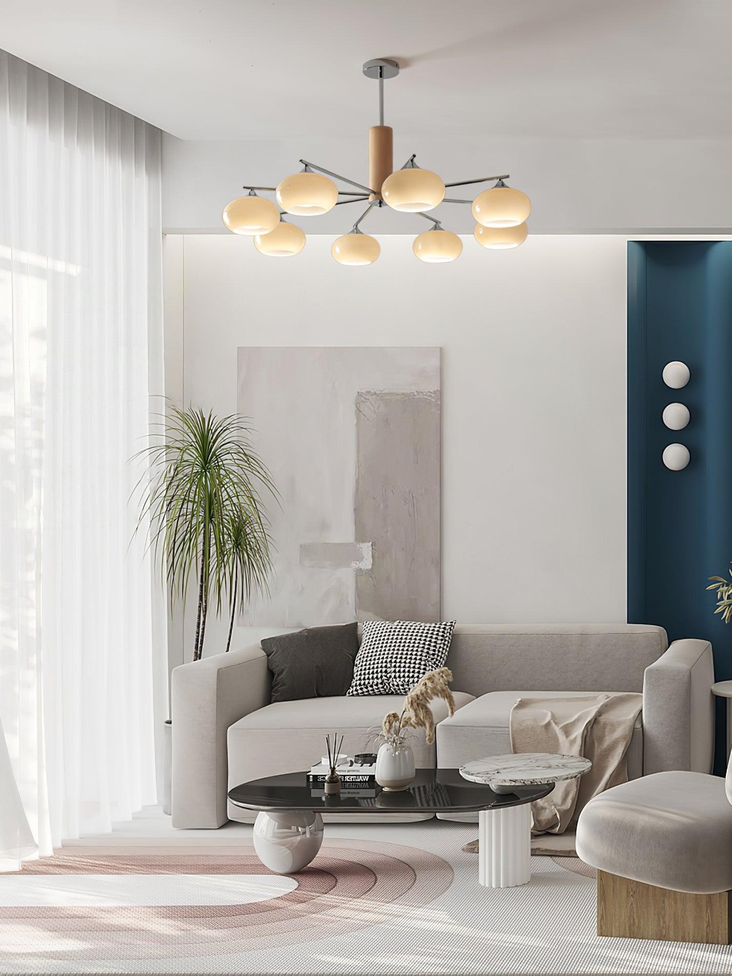 Elliptical Persimmon Chandelier - Letslighting