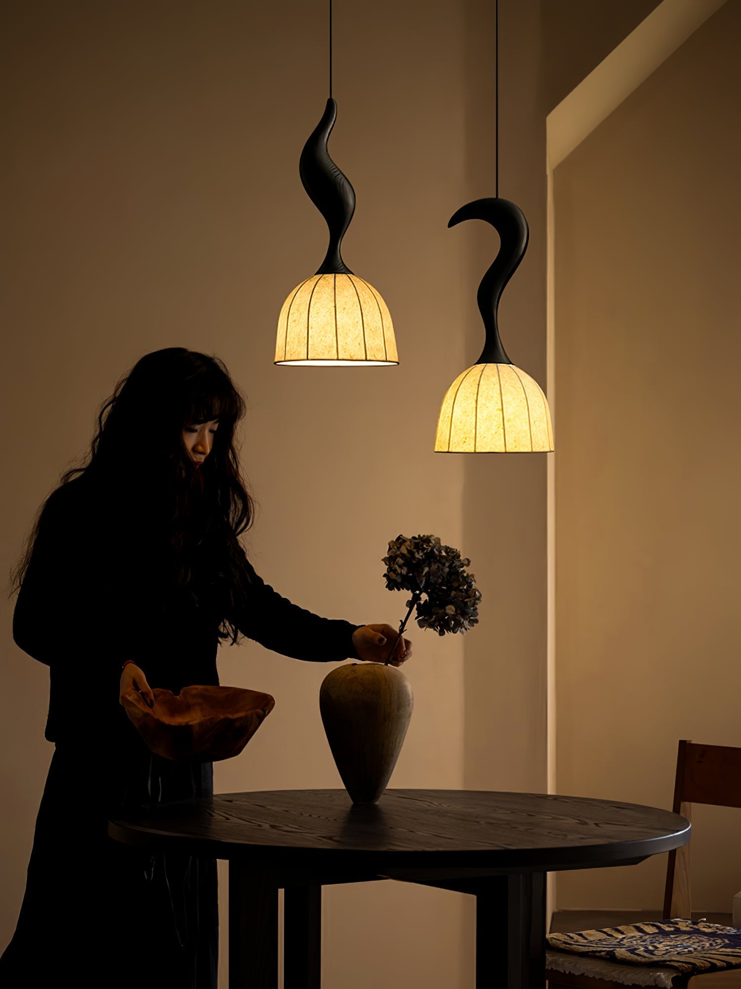 Colire Creativity Twisted Metal Wood Pendant Light - Letslighting