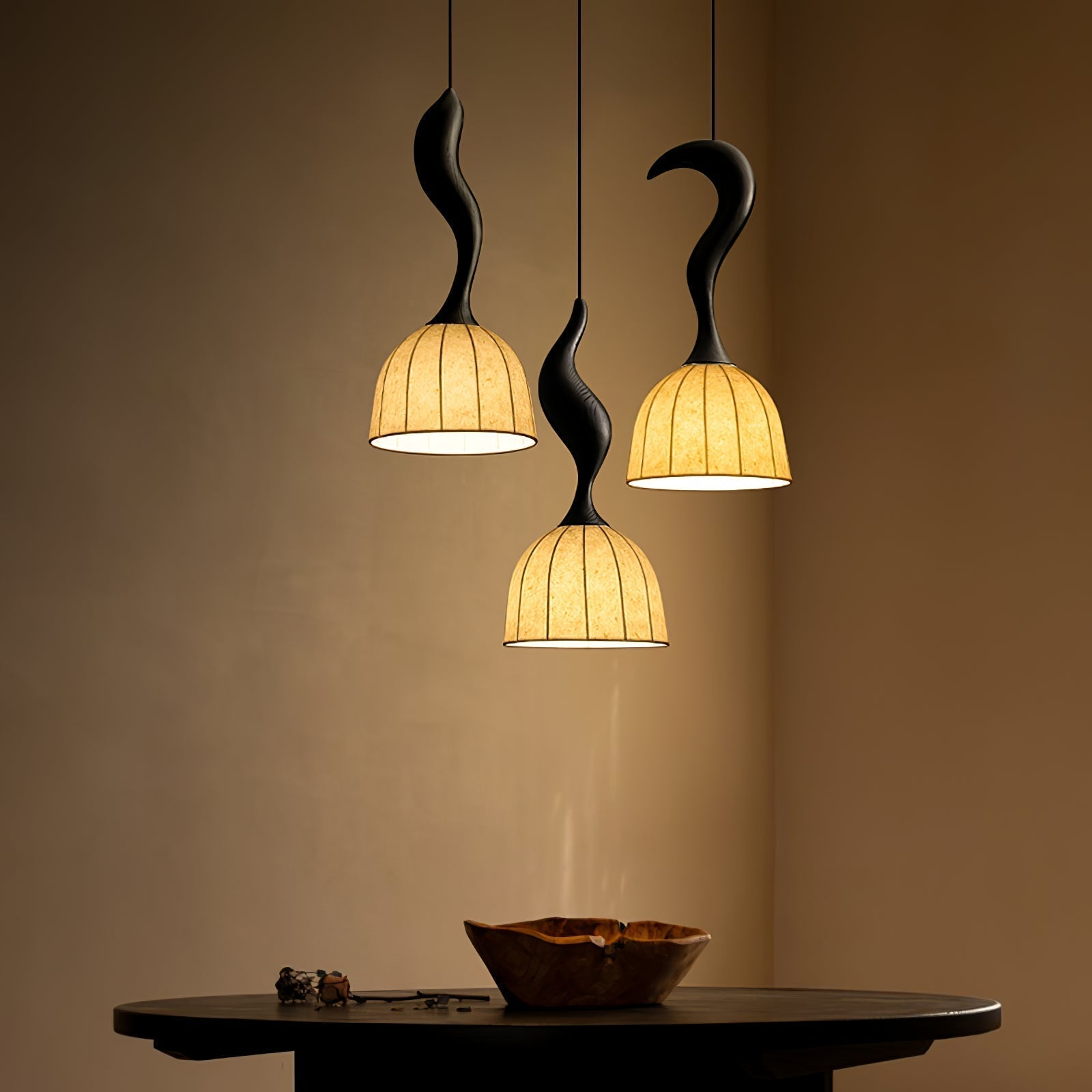 Colire Creativity Twisted Metal Wood Pendant Light - Letslighting