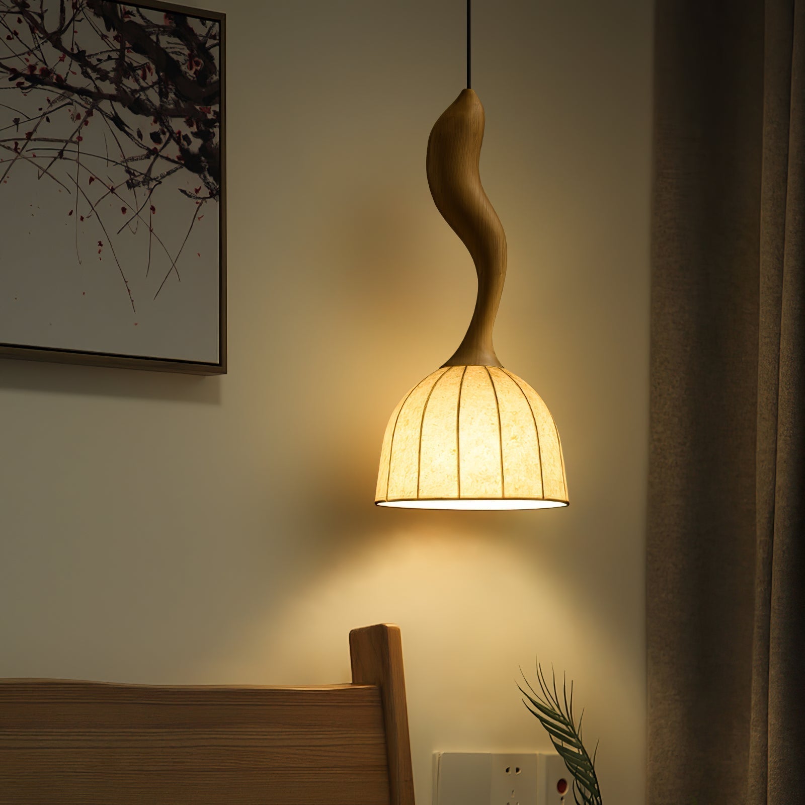 Colire Creativity Twisted Metal Wood Pendant Light - Letslighting