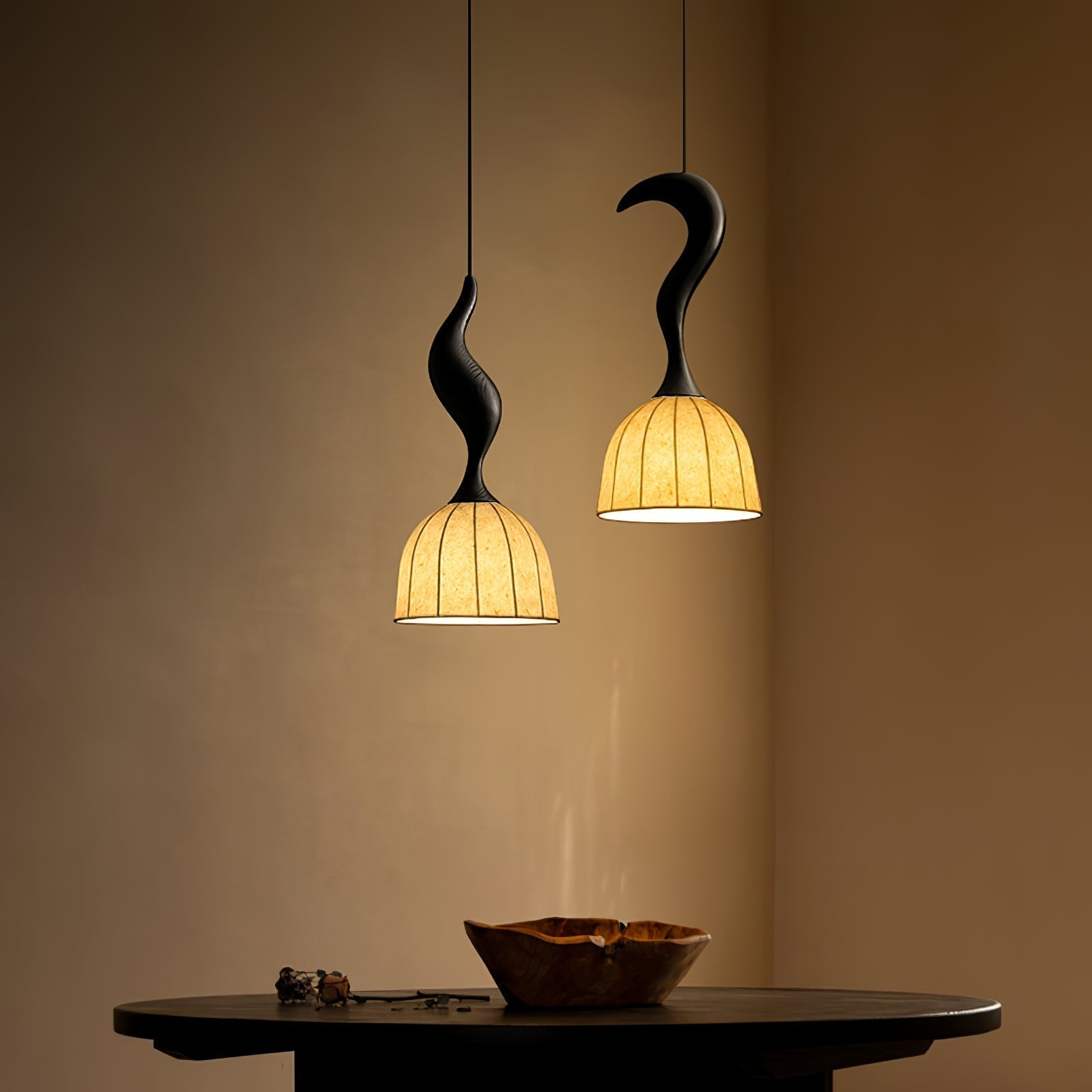 Colire Creativity Twisted Metal Wood Pendant Light - Letslighting