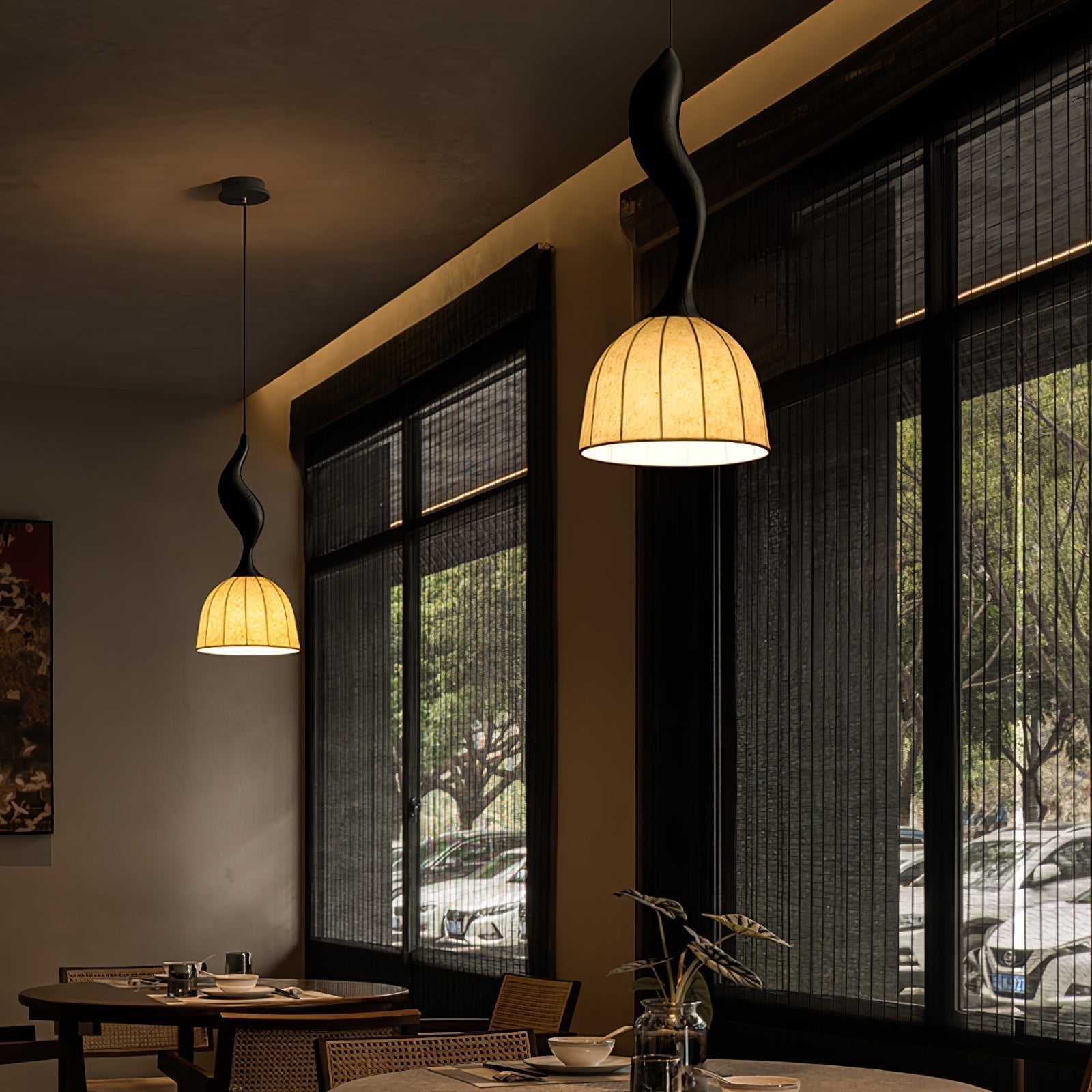 Colire Creativity Twisted Metal Wood Pendant Light - Letslighting