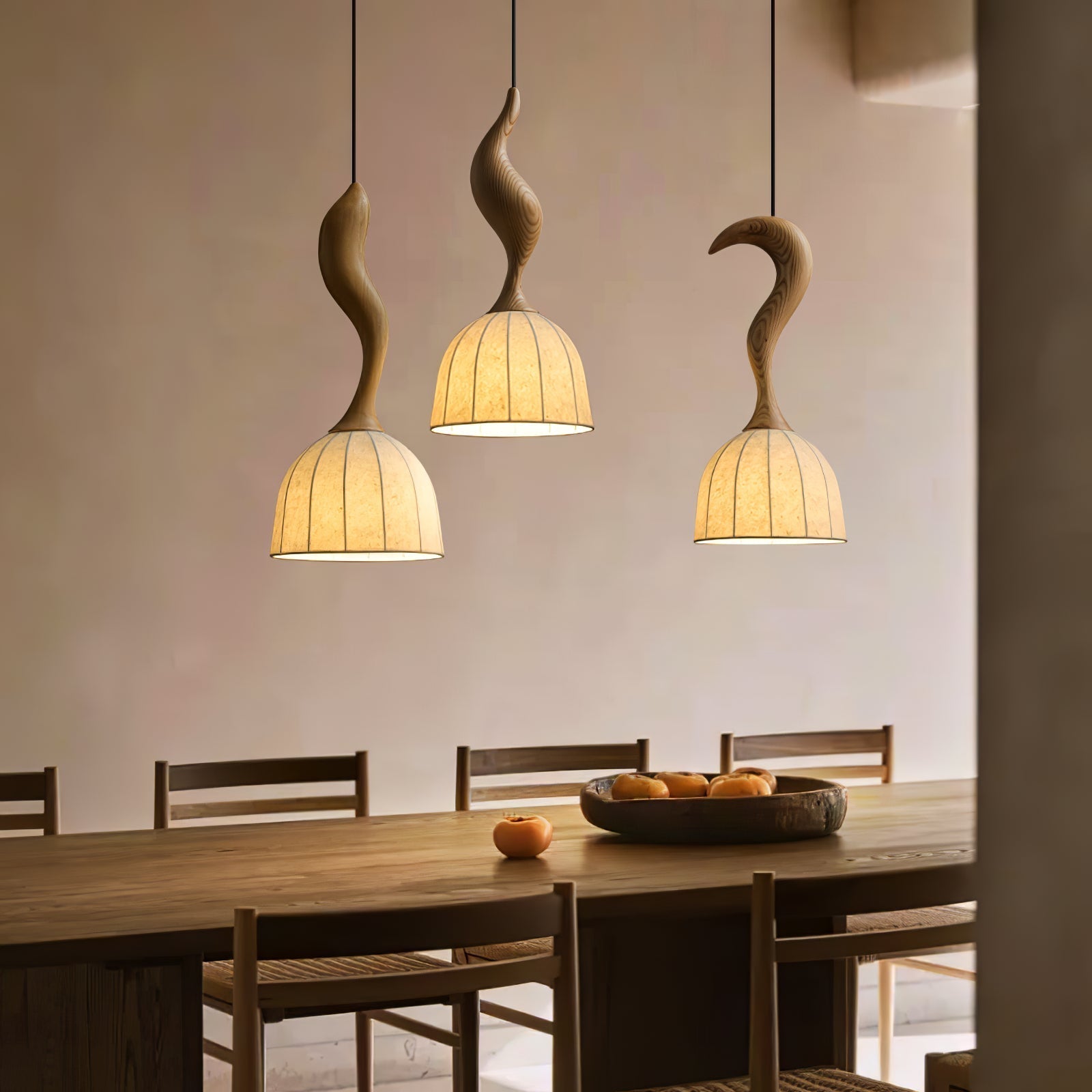 Colire Creativity Twisted Metal Wood Pendant Light - Letslighting