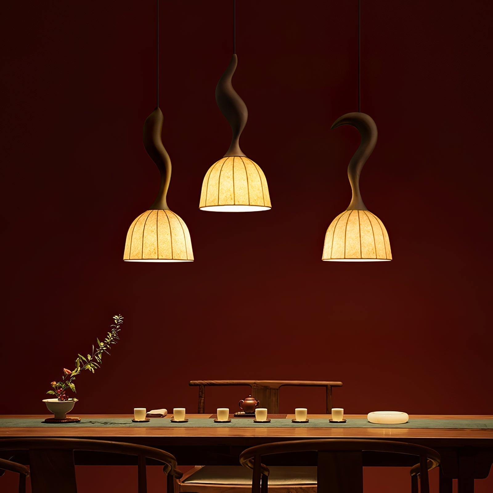 Colire Creativity Twisted Metal Wood Pendant Light - Letslighting