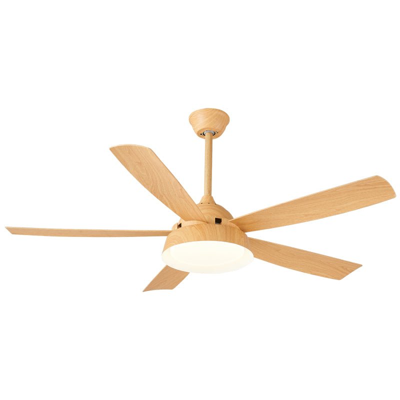 Ventilador de Techo Orvino con Luz de Madera, luz encendida