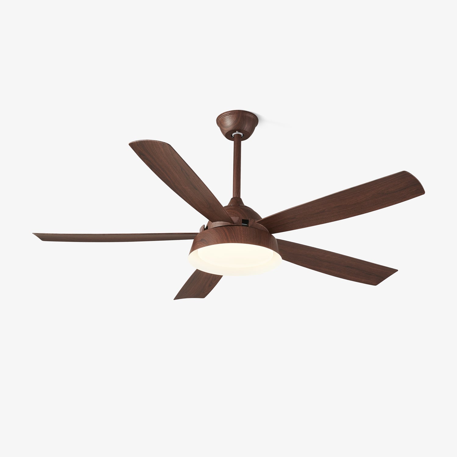 Ventilador de Techo Orvino con Luz de Madera, vista frontal
