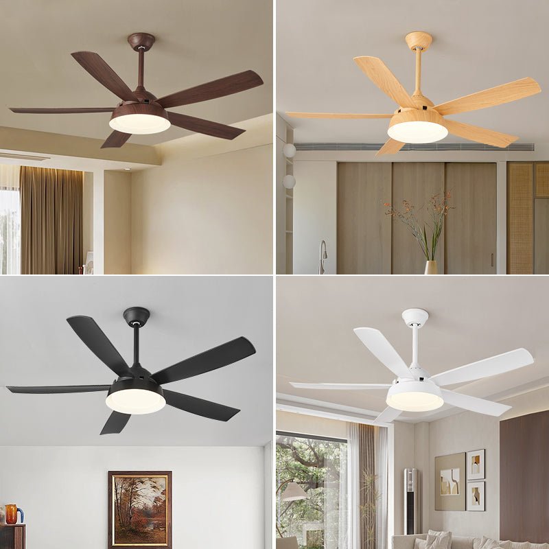 Ventilador de Techo Orvino con Luz de Madera, detalle de la estructura metálica