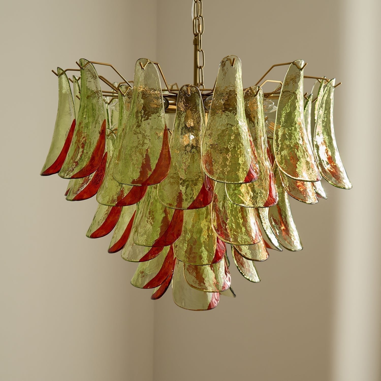 Aurora Chandelier Murano Glass Petal Elegant - Letslighting