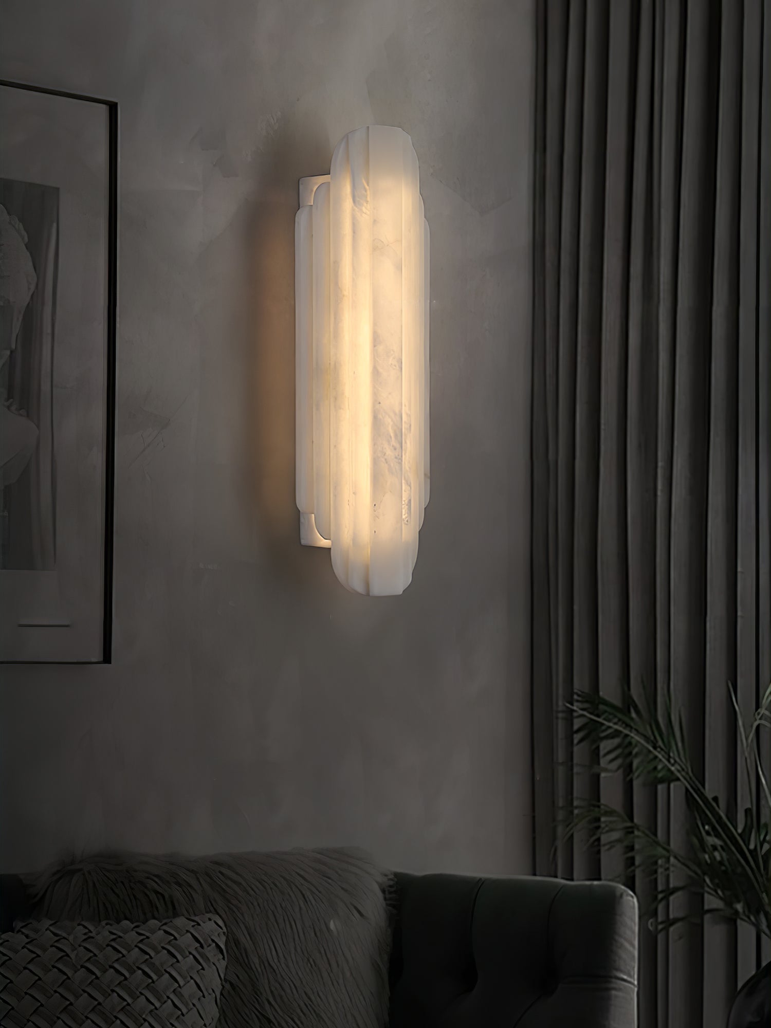 Avthaaris Art Deco Alabaster Wall Light - Letslighting