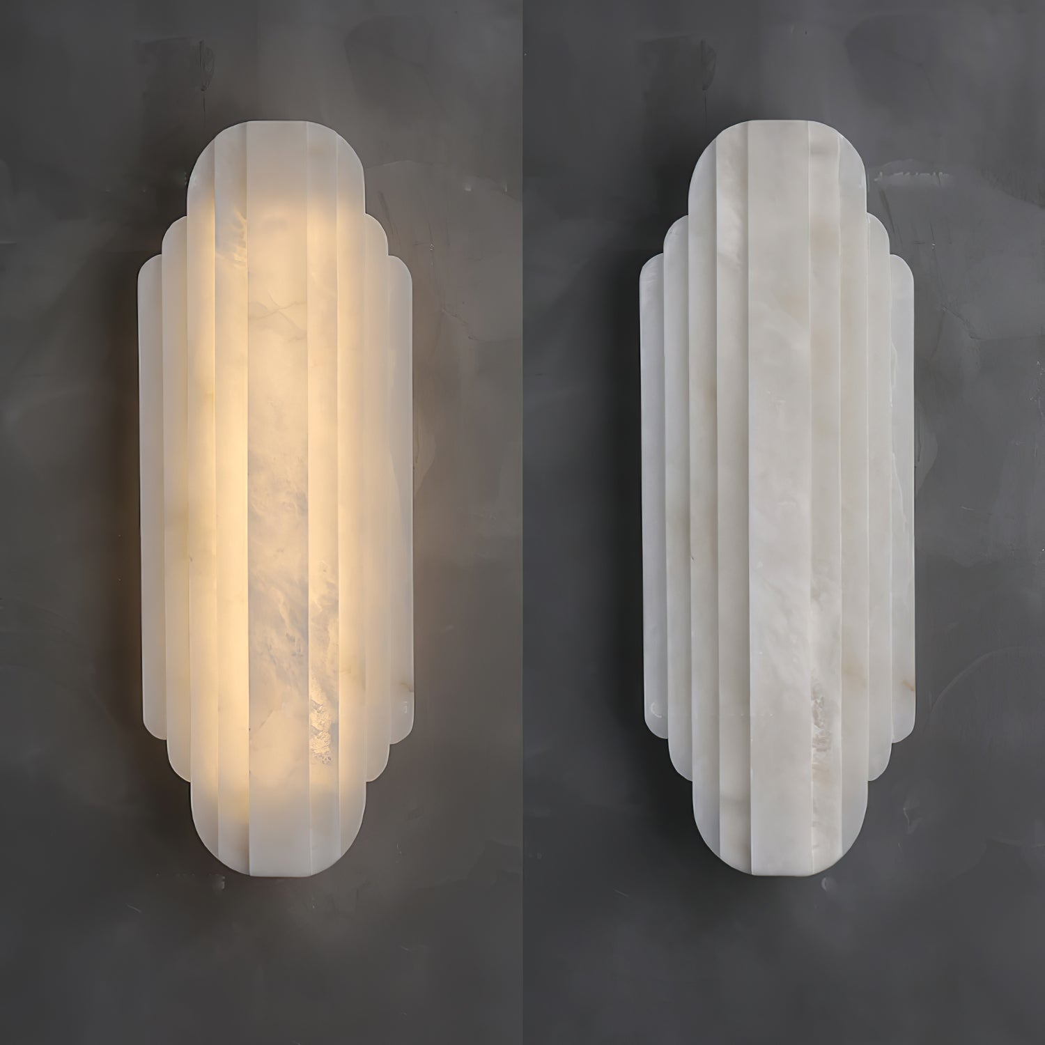 Avthaaris Art Deco Alabaster Wall Light - Letslighting