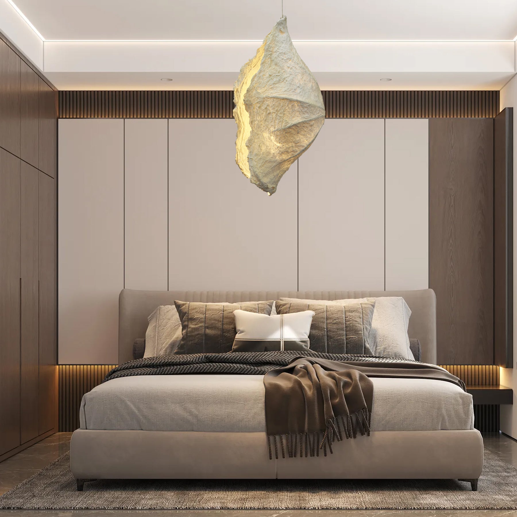 Altalis Artisanal Paper Pulp Pendant Light - Letslighting