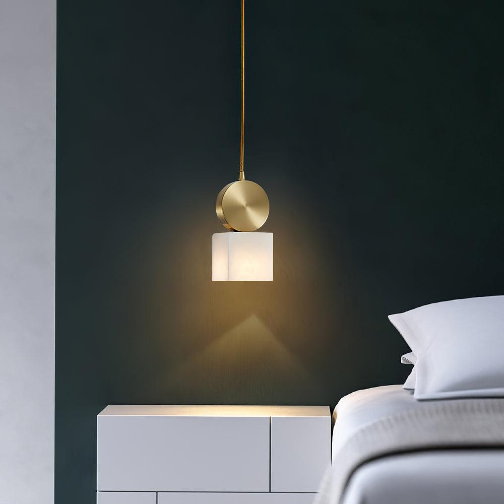 Lyrindis Cylinder Alabaster Pendant Light - Letslighting