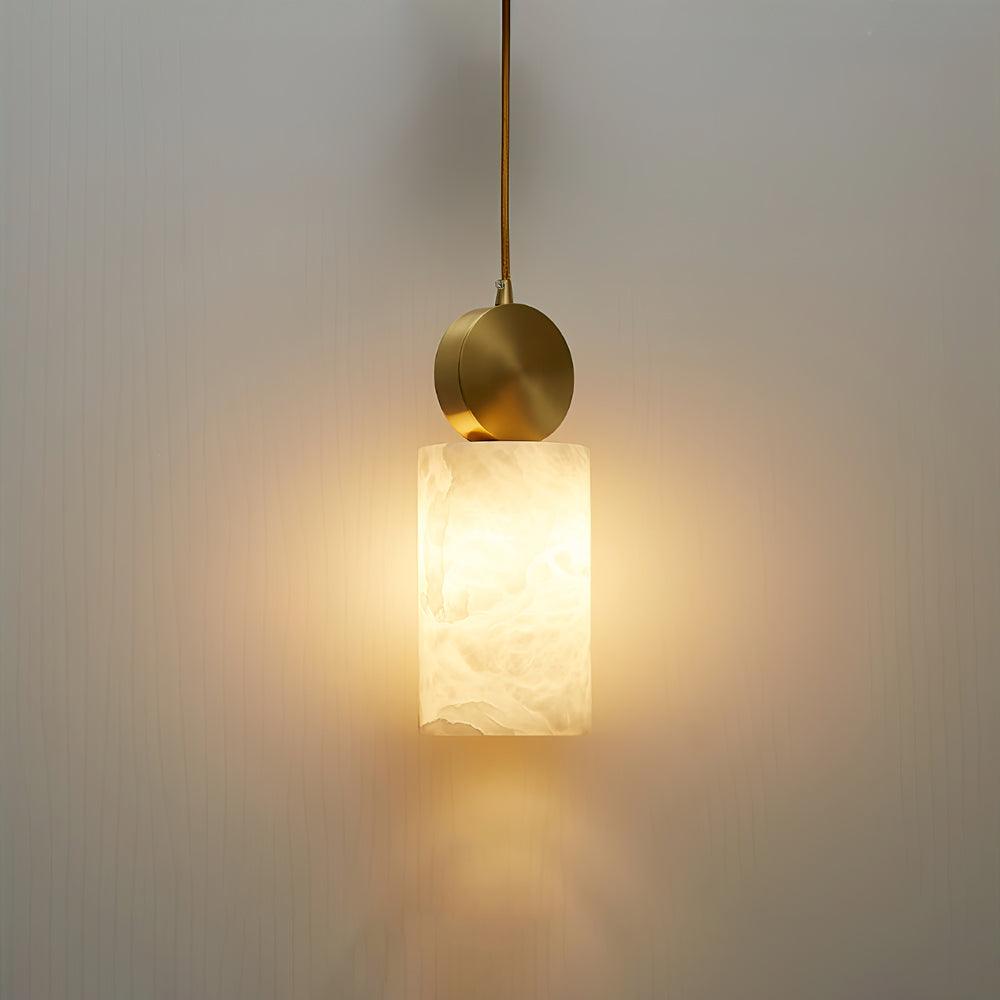 Lyrindis Cylinder Alabaster Pendant Light - Letslighting