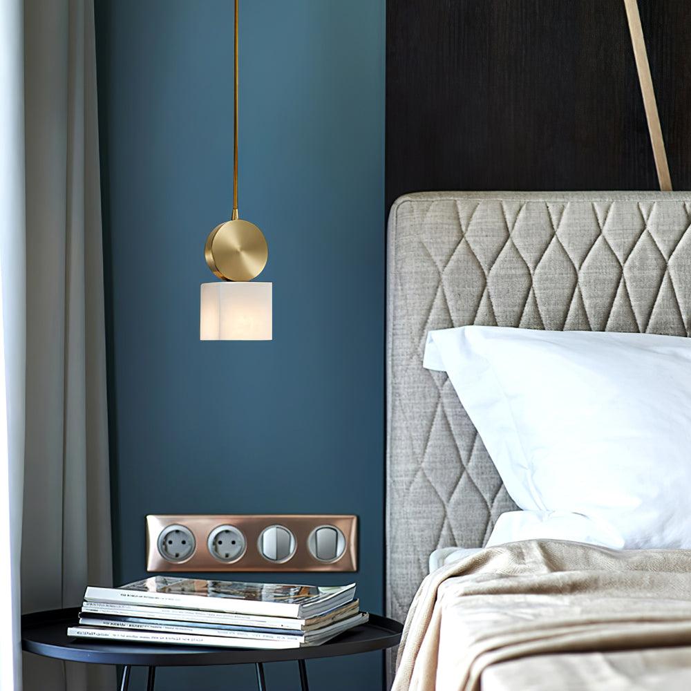 Lyrindis Cylinder Alabaster Pendant Light - Letslighting