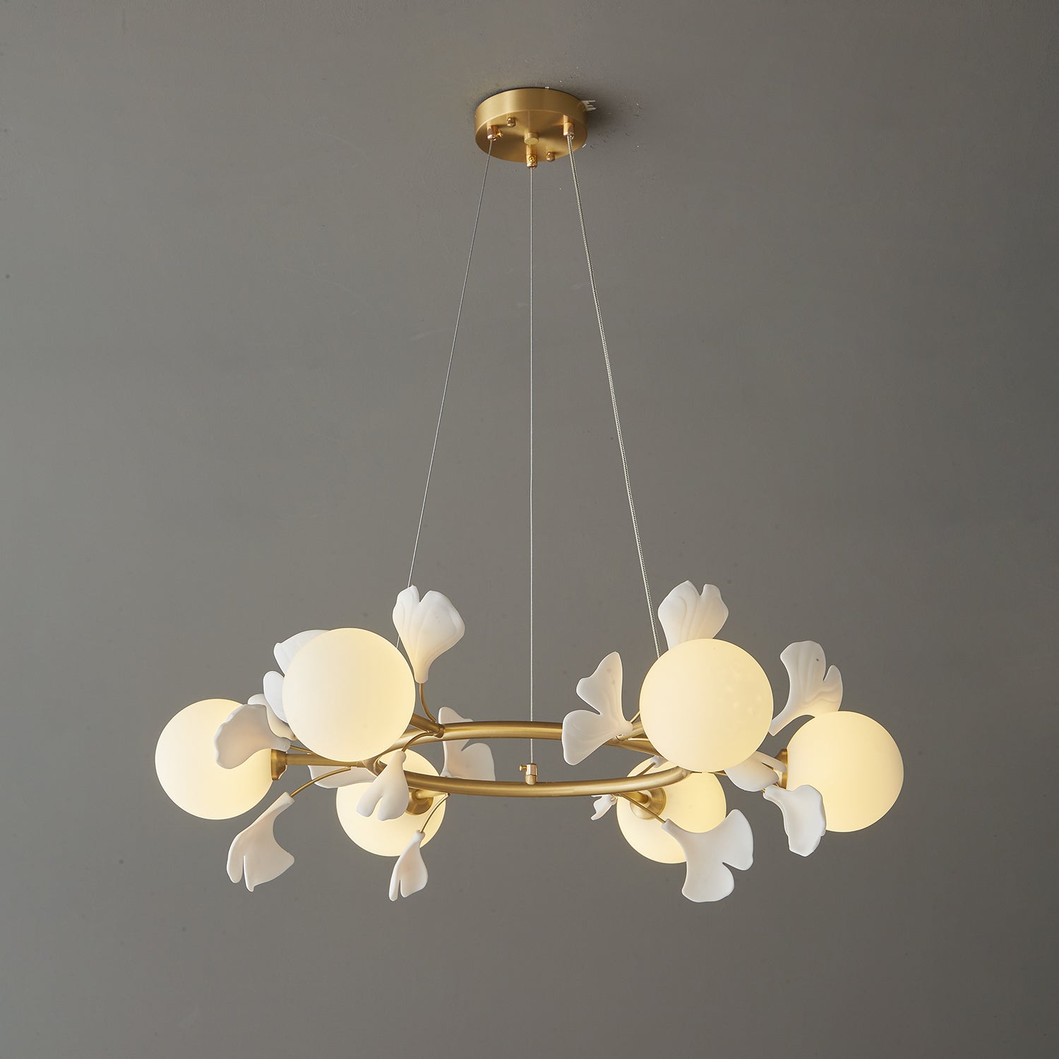 Evenielis Floral Brass Chandelier - Letslighting
