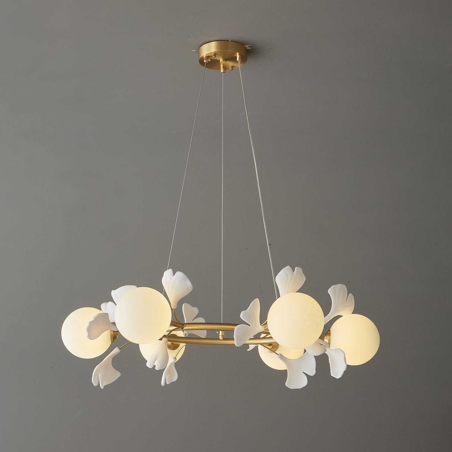 Evenielis Floral Brass Chandelier - Letslighting