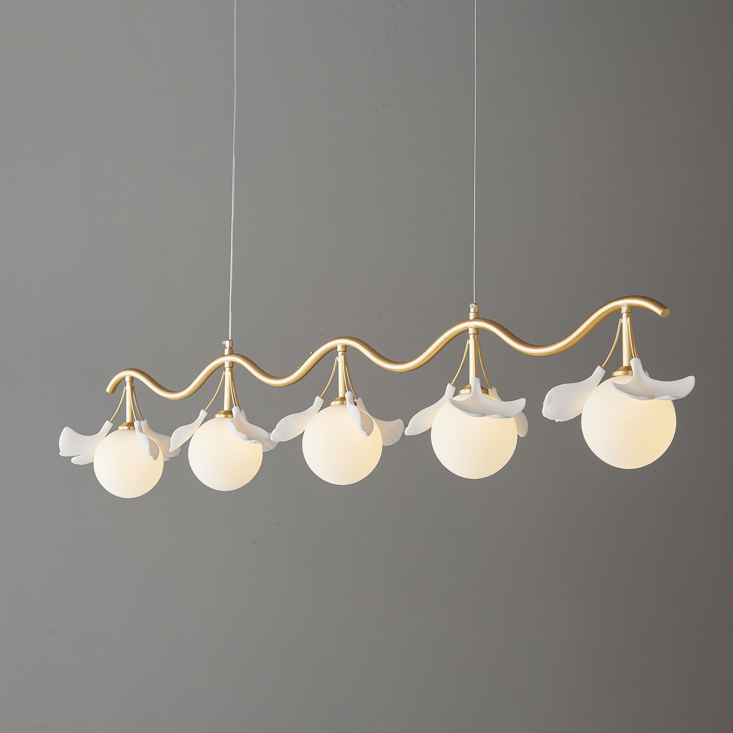 Evenielis Floral Brass Chandelier - Letslighting