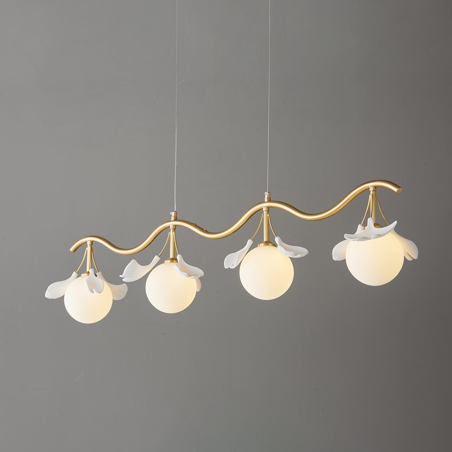 Evenielis Floral Brass Chandelier - Letslighting