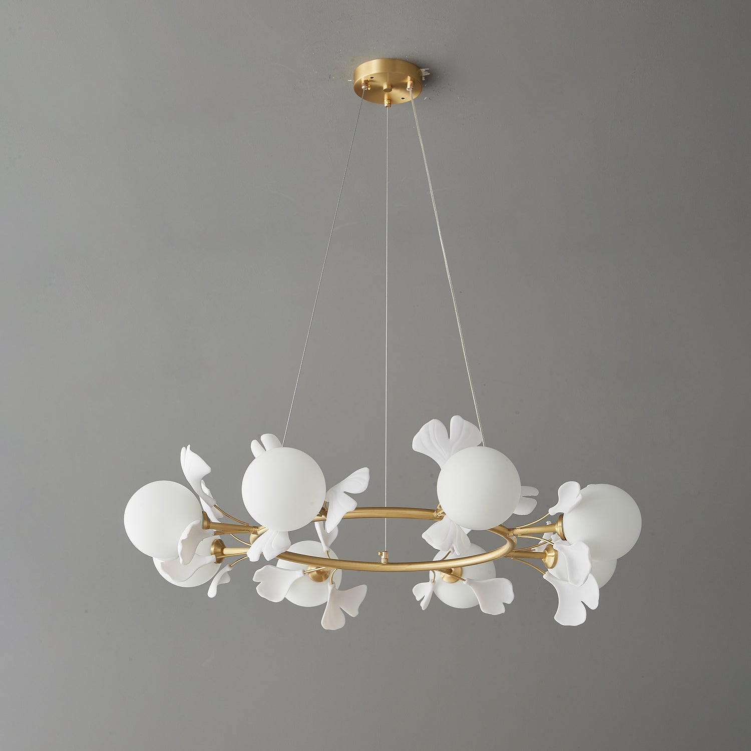 Evenielis Floral Brass Chandelier - Letslighting