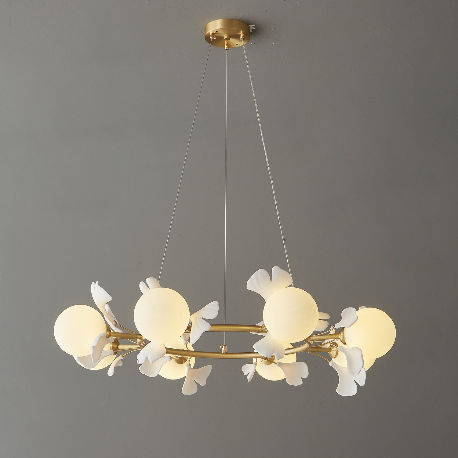 Evenielis Floral Brass Chandelier - Letslighting