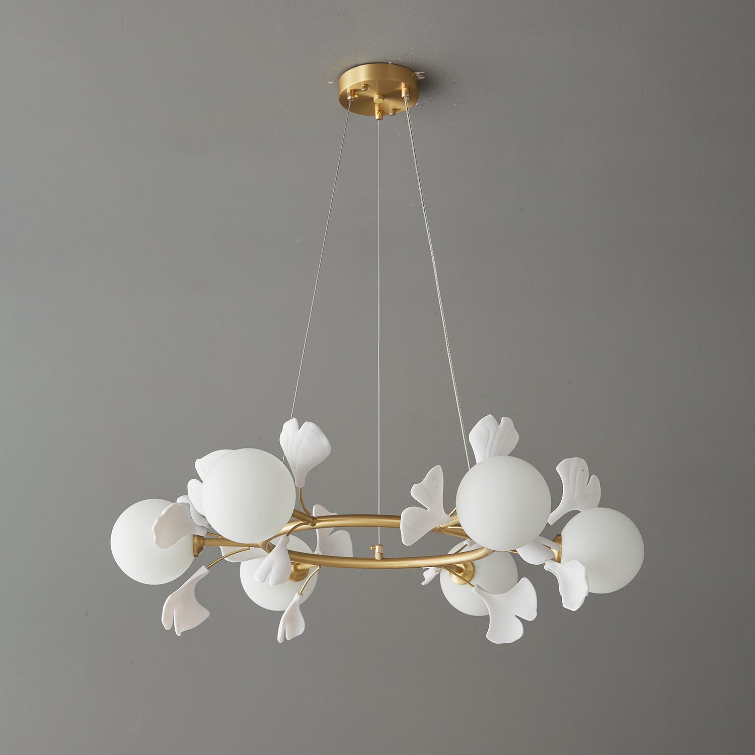 Evenielis Floral Brass Chandelier - Letslighting