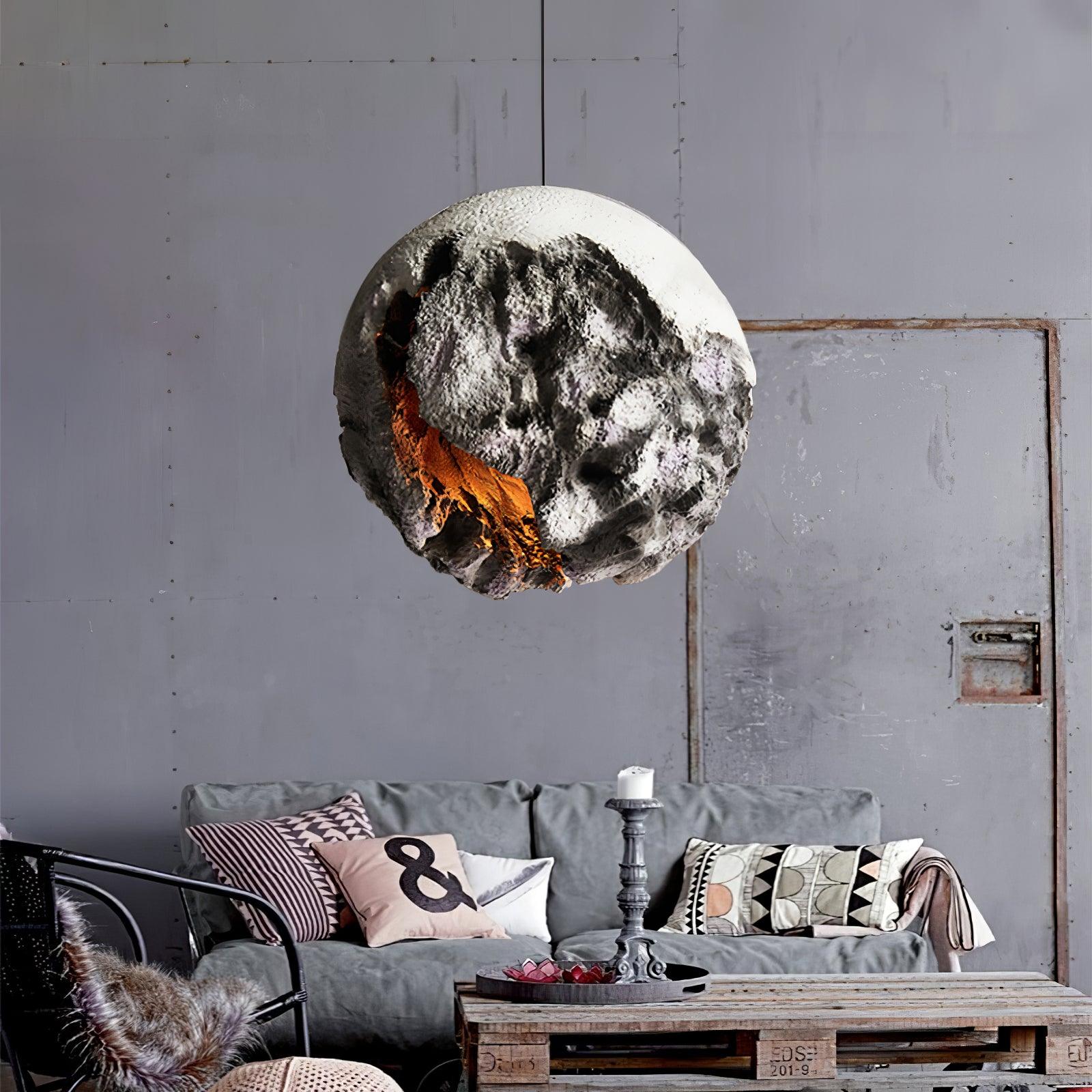 Ilphaara Irregular Planet Metal Plastic Pendant Lamp - Letslighting
