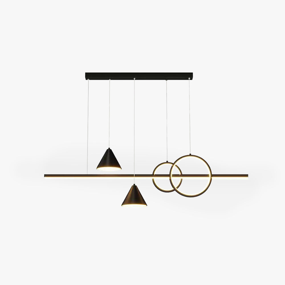 Arisha Contemporánea Geométrico Metal LED Lámpara colgante Blanco/Negro Salón