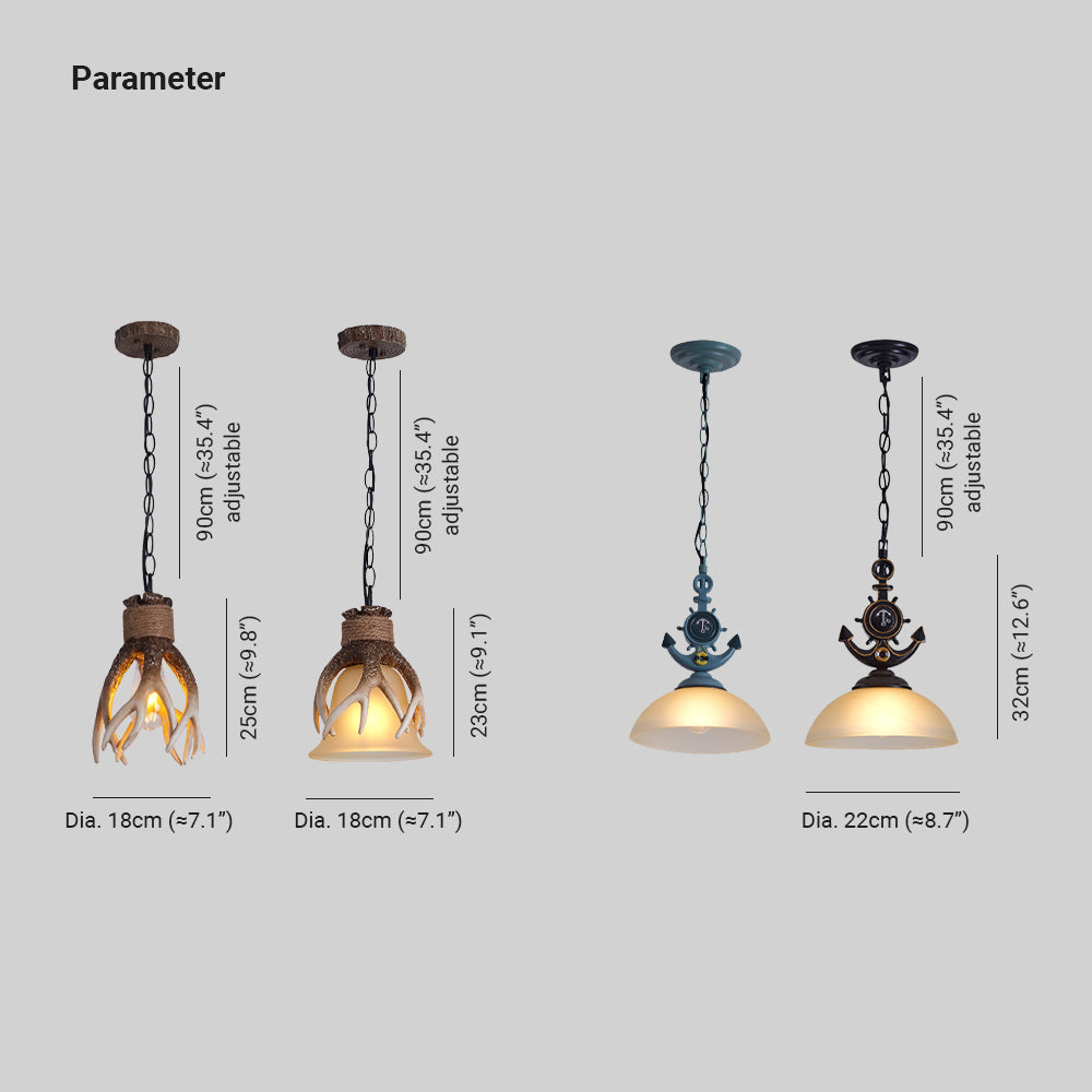 Silva LED Lámpara Colgante Marrón Vidrio Bar/Comedor/Salón