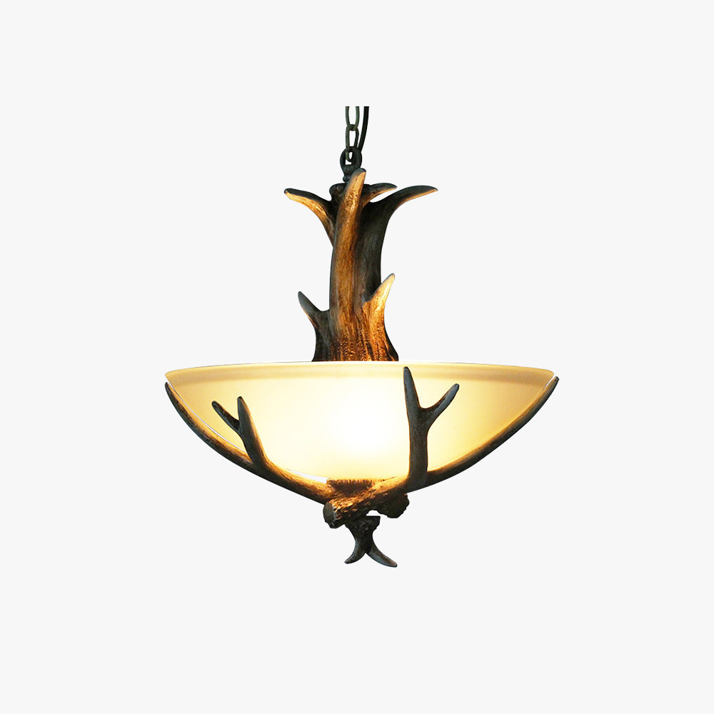 Silva Retro LED Lámpara Colgante Madera Vidrio Comedor/Salón