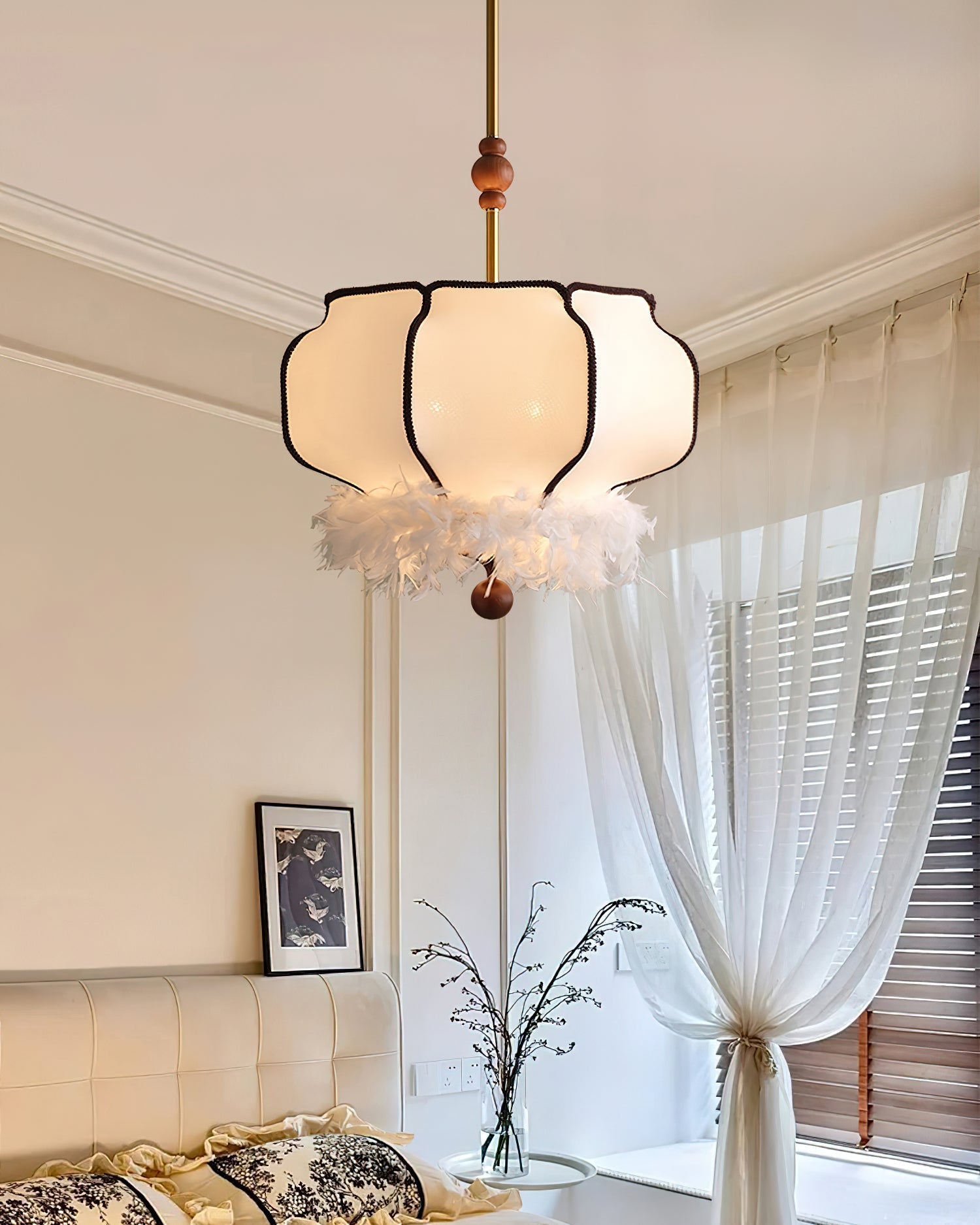 Feathered Lantern Pendant Light - Letslighting