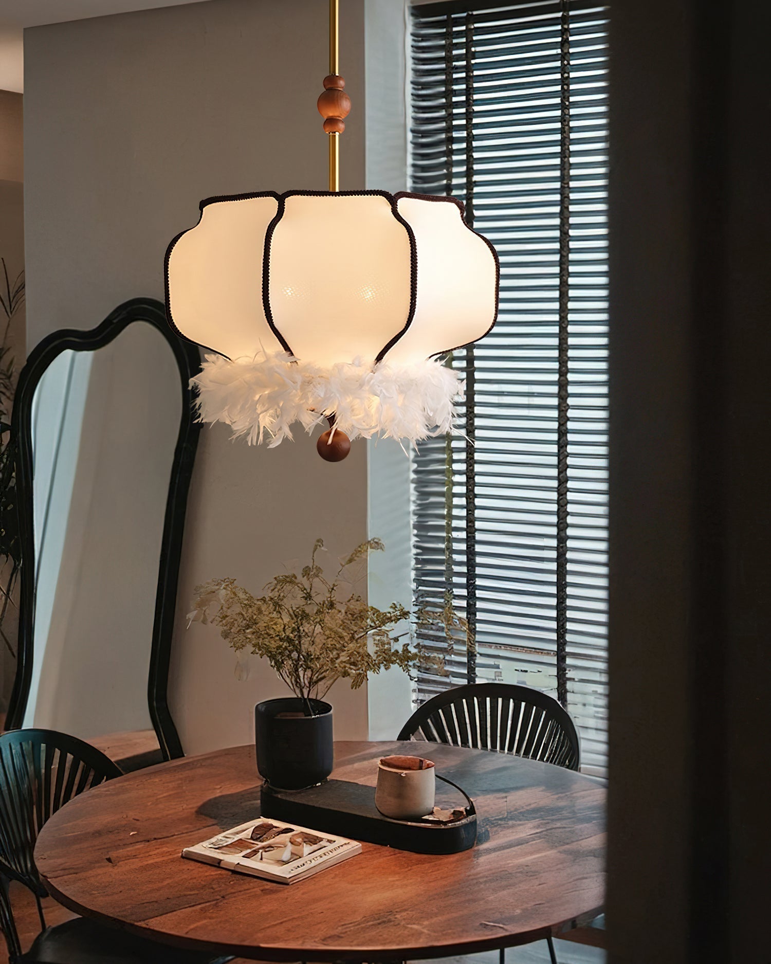 Feathered Lantern Pendant Light - Letslighting