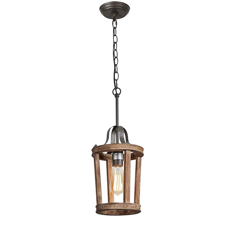 Veraeen Vintage Industrial Wood Metal Pendant Lamp - Lamp Copper