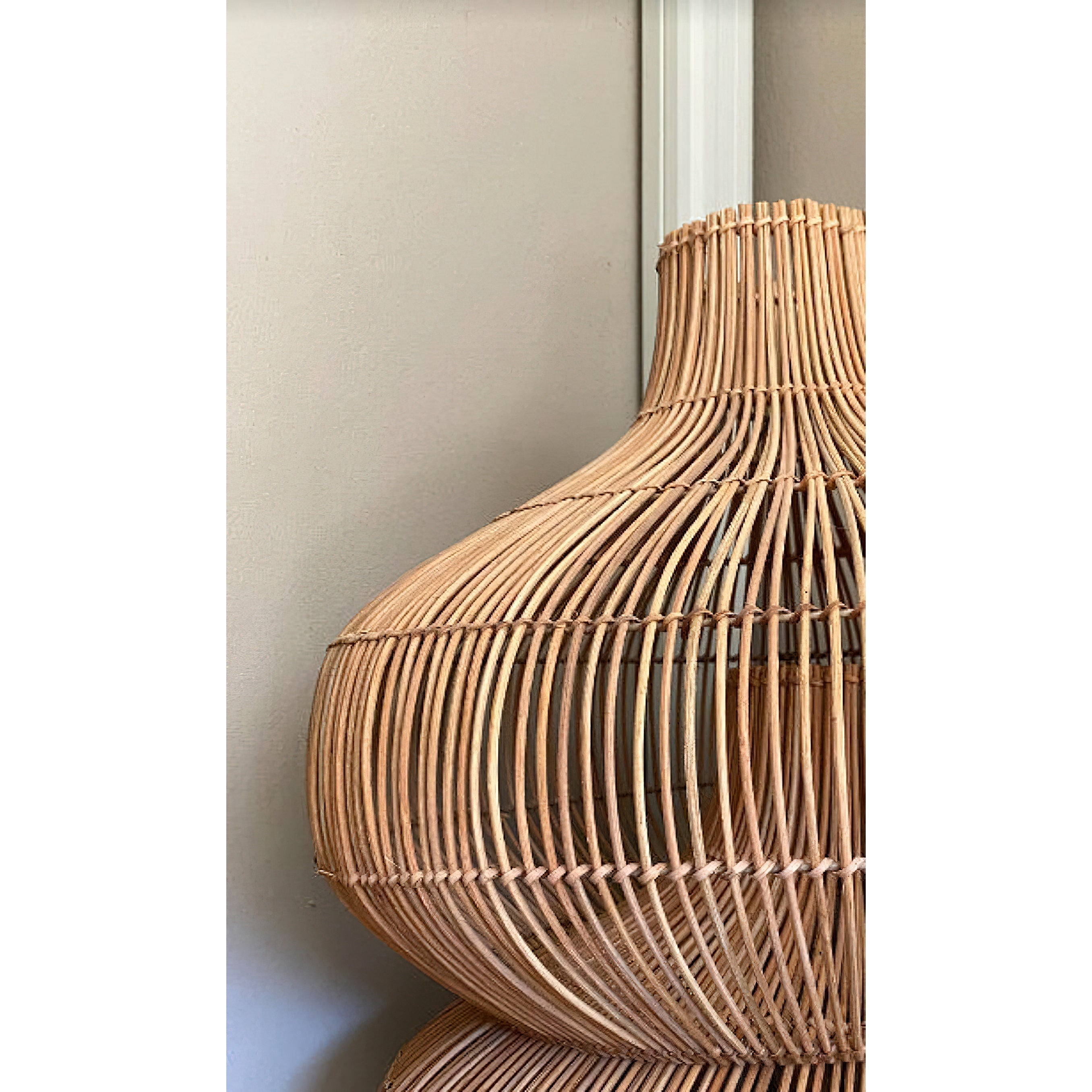 Elsilira Elegance Natural Rattan Pendant Lamp - Lamp Copper