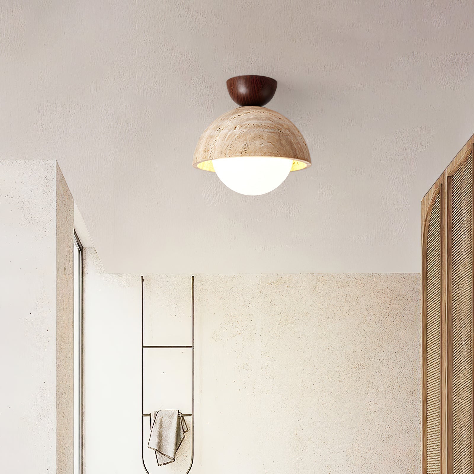 Solana Travertine Ceiling Light - Letslighting