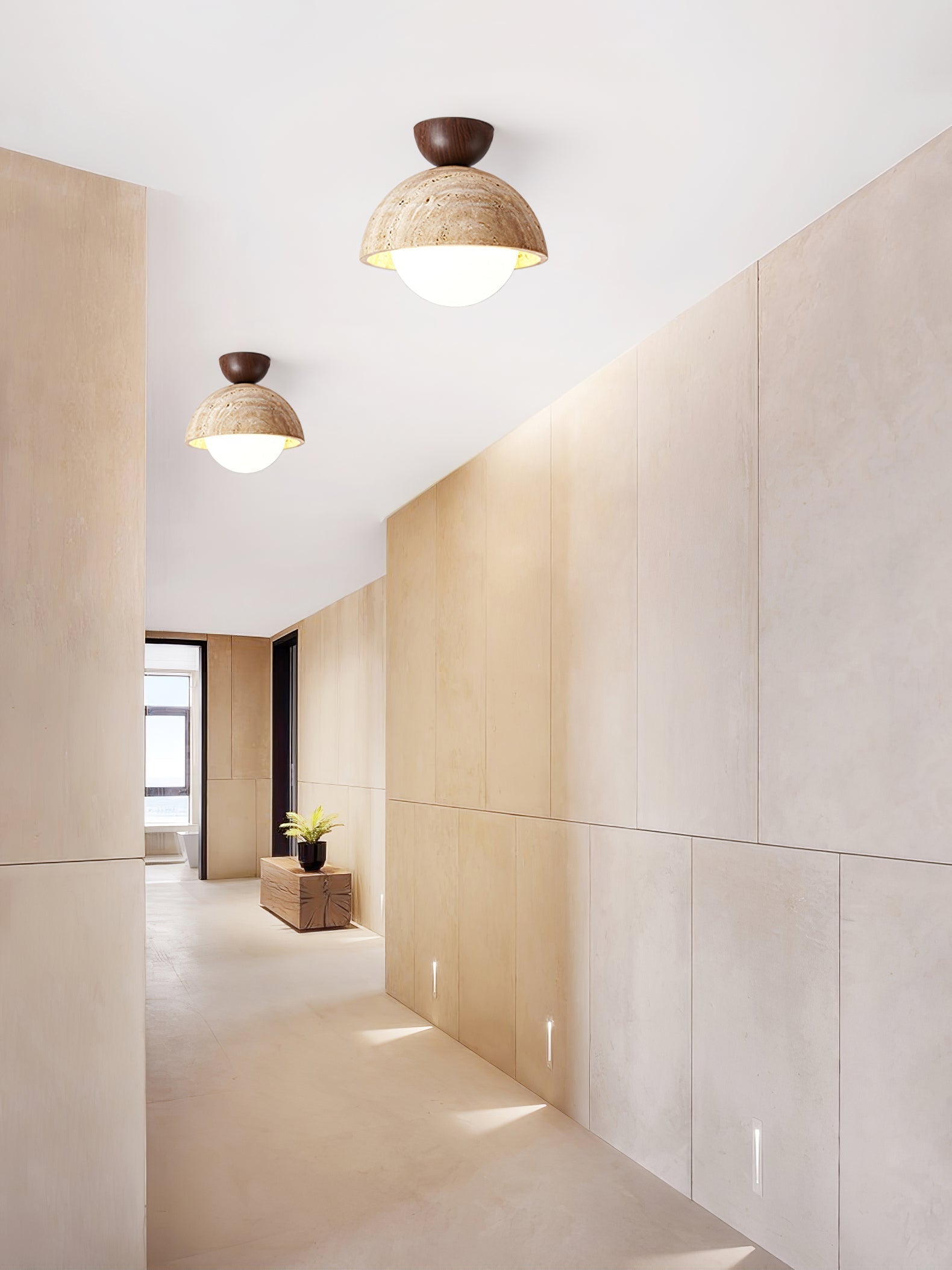 Solana Travertine Ceiling Light - Letslighting