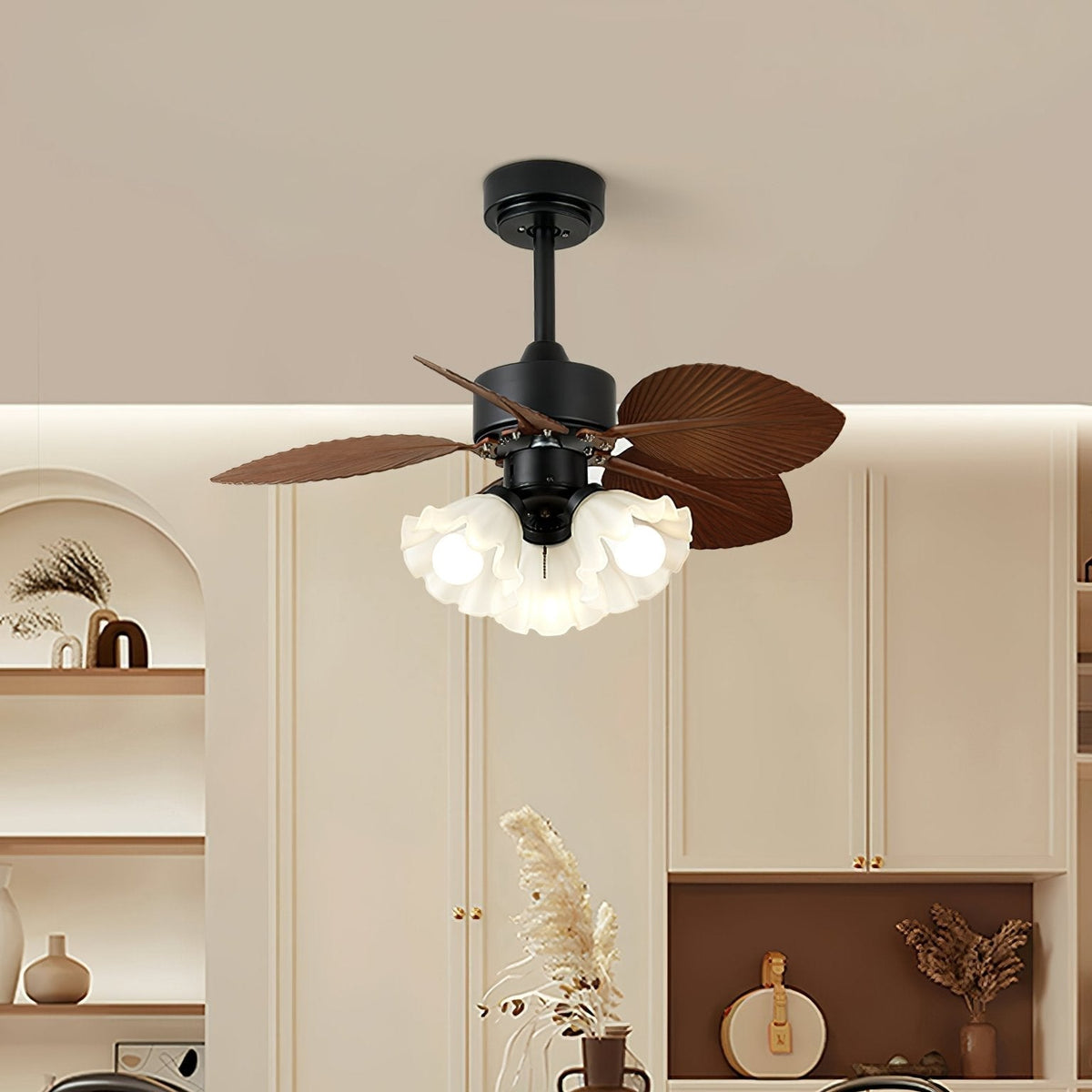 Ventilador de Techo con Luz Rosalyn Vintage en un ambiente interior