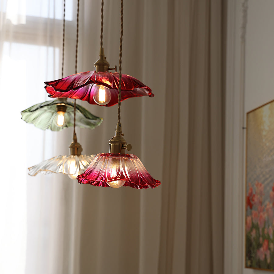 Aria Lámpara Colgante de Vidrio en Forma de Flor