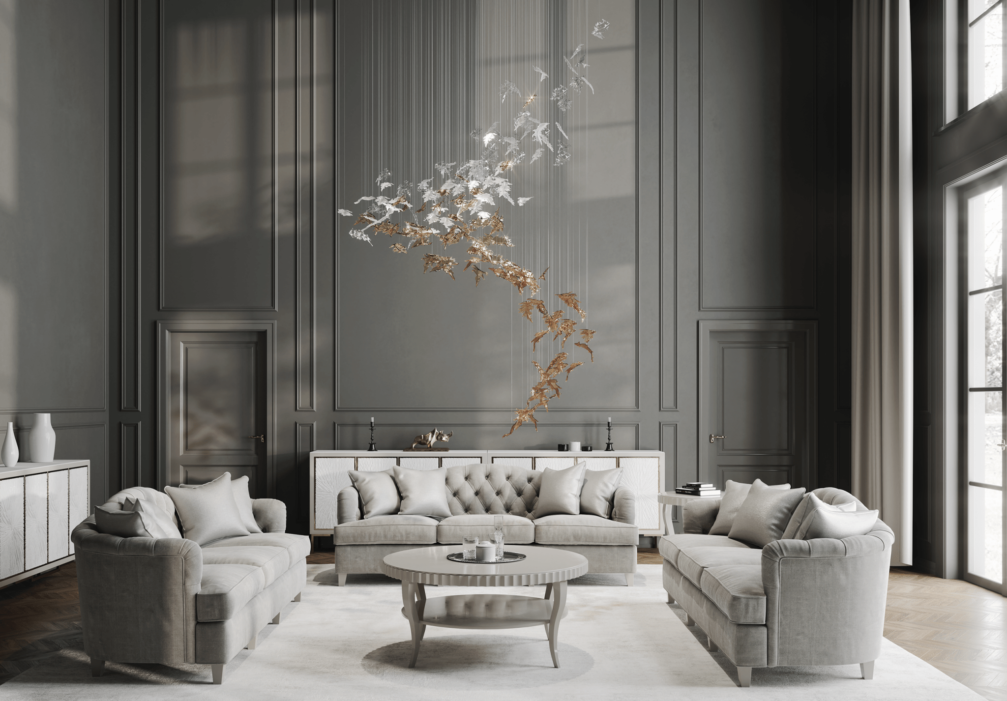 Cosolion Bird Glass Chandelier - Letslighting