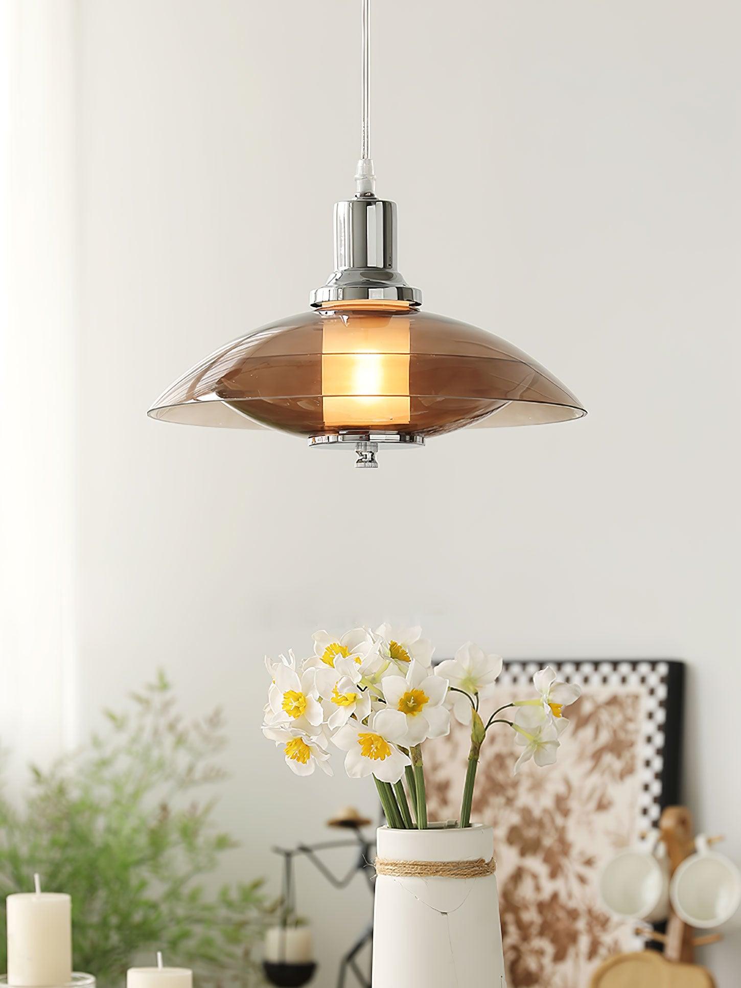 Flying Saucer Chrome Pendant Light - Letslighting