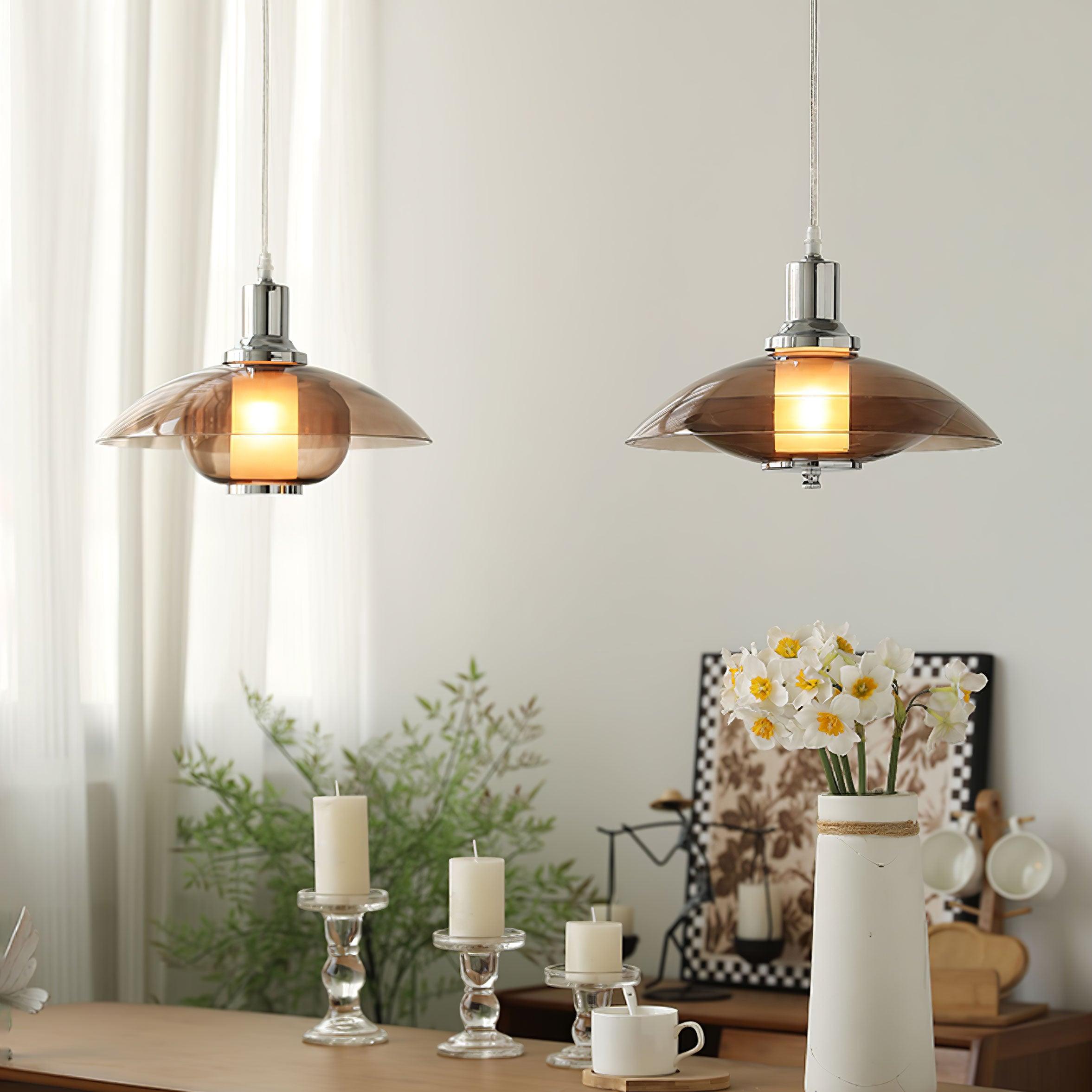 Flying Saucer Chrome Pendant Light - Letslighting