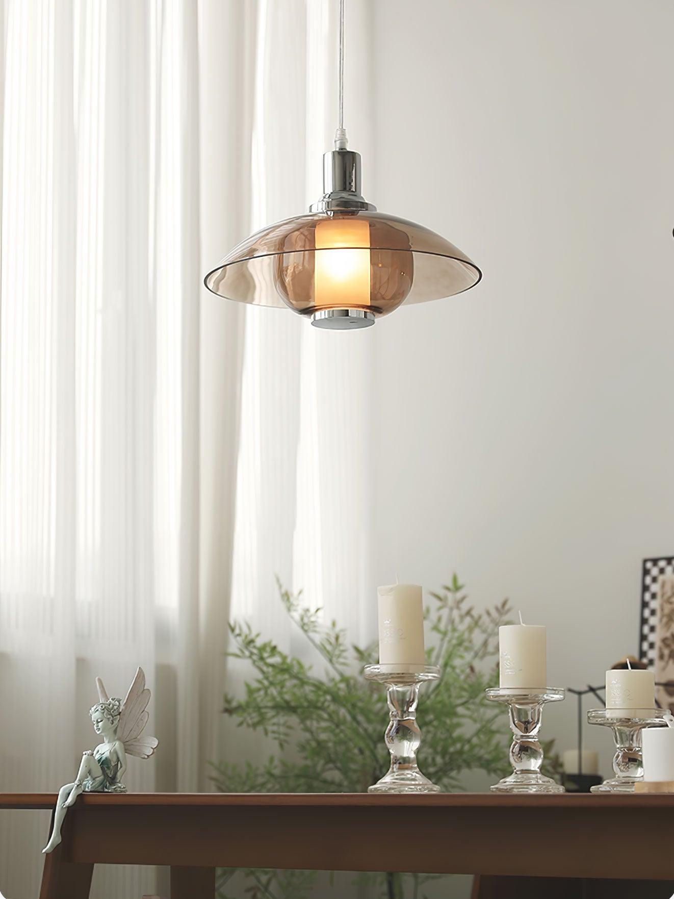 Flying Saucer Chrome Pendant Light - Letslighting