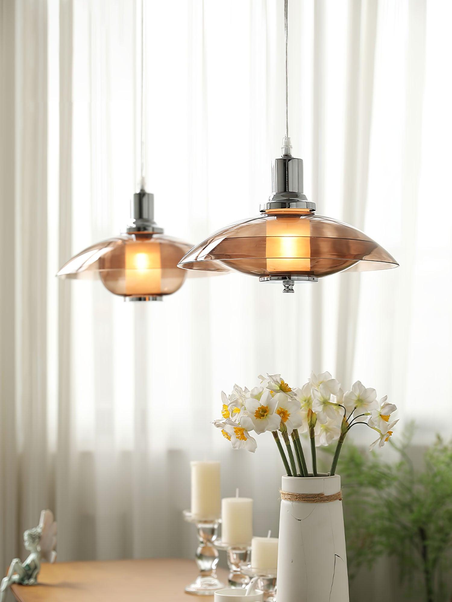 Flying Saucer Chrome Pendant Light - Letslighting