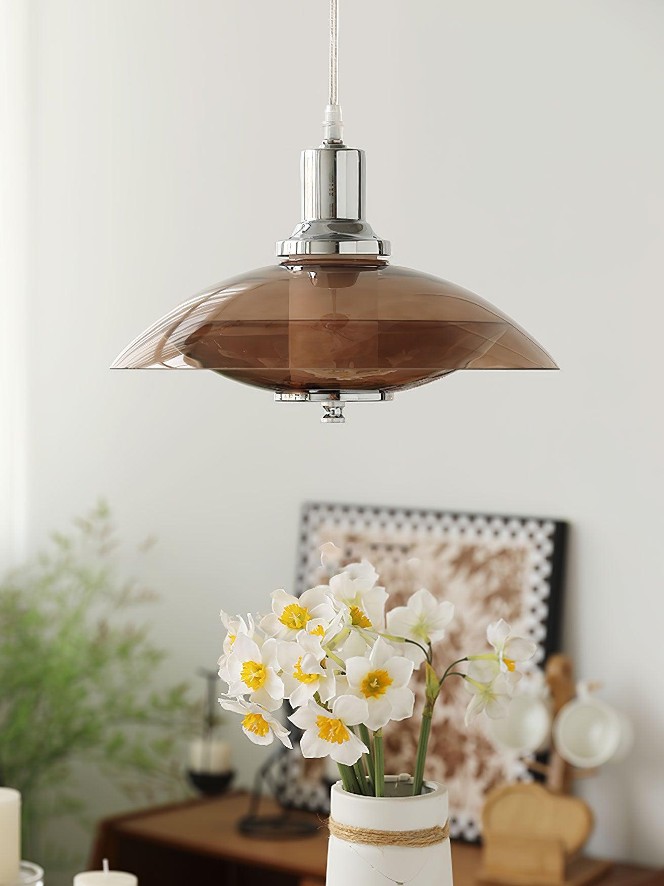 Flying Saucer Chrome Pendant Light - Letslighting