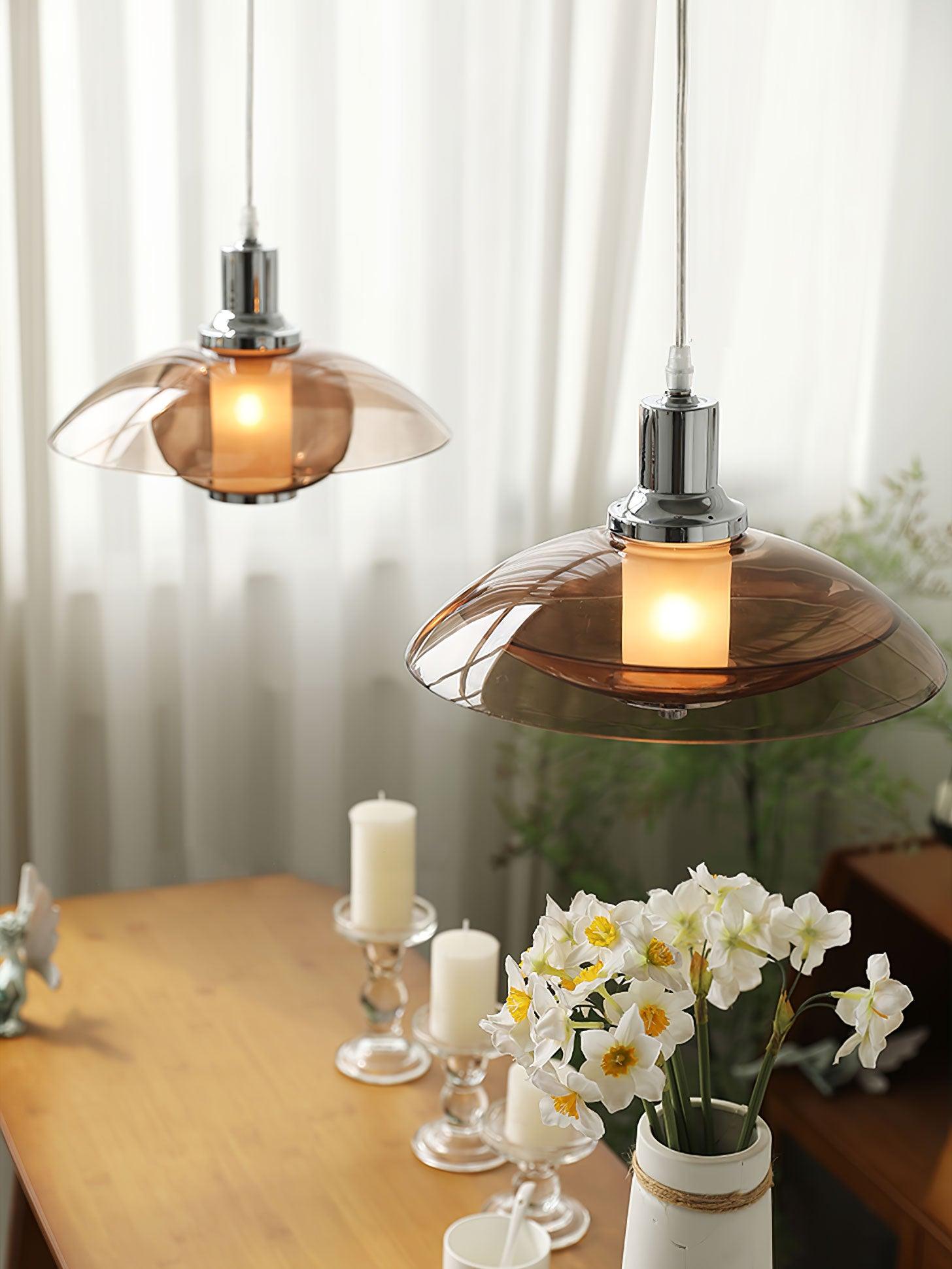 Flying Saucer Chrome Pendant Light - Letslighting