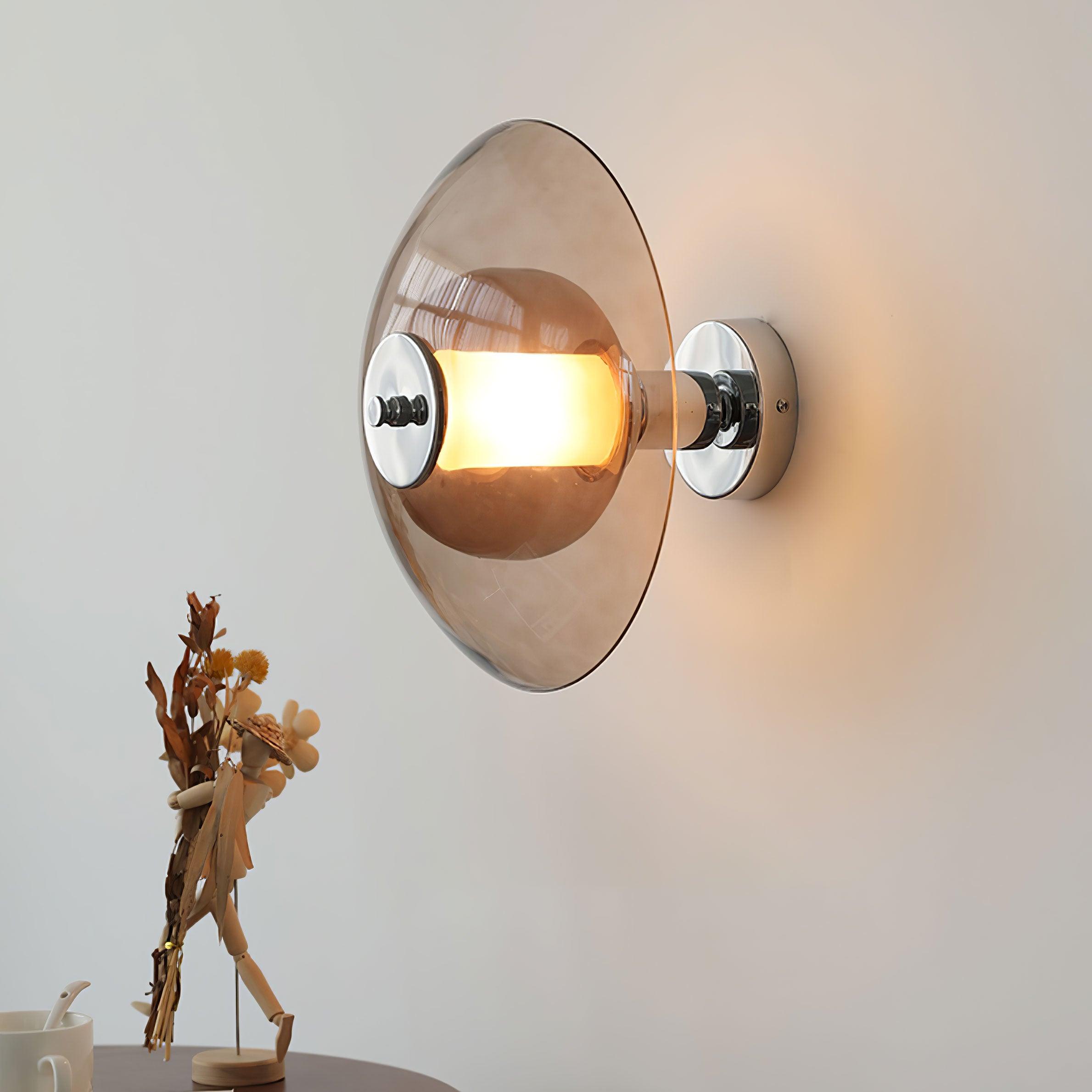 Flying Saucer Chrome Wall Light - Letslighting