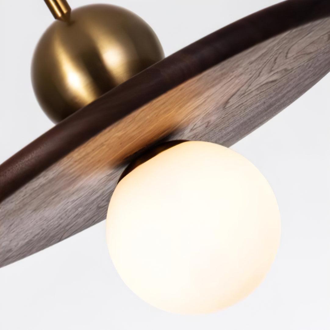 Flying Saucer Walnut Pendant Lamp - Letslighting