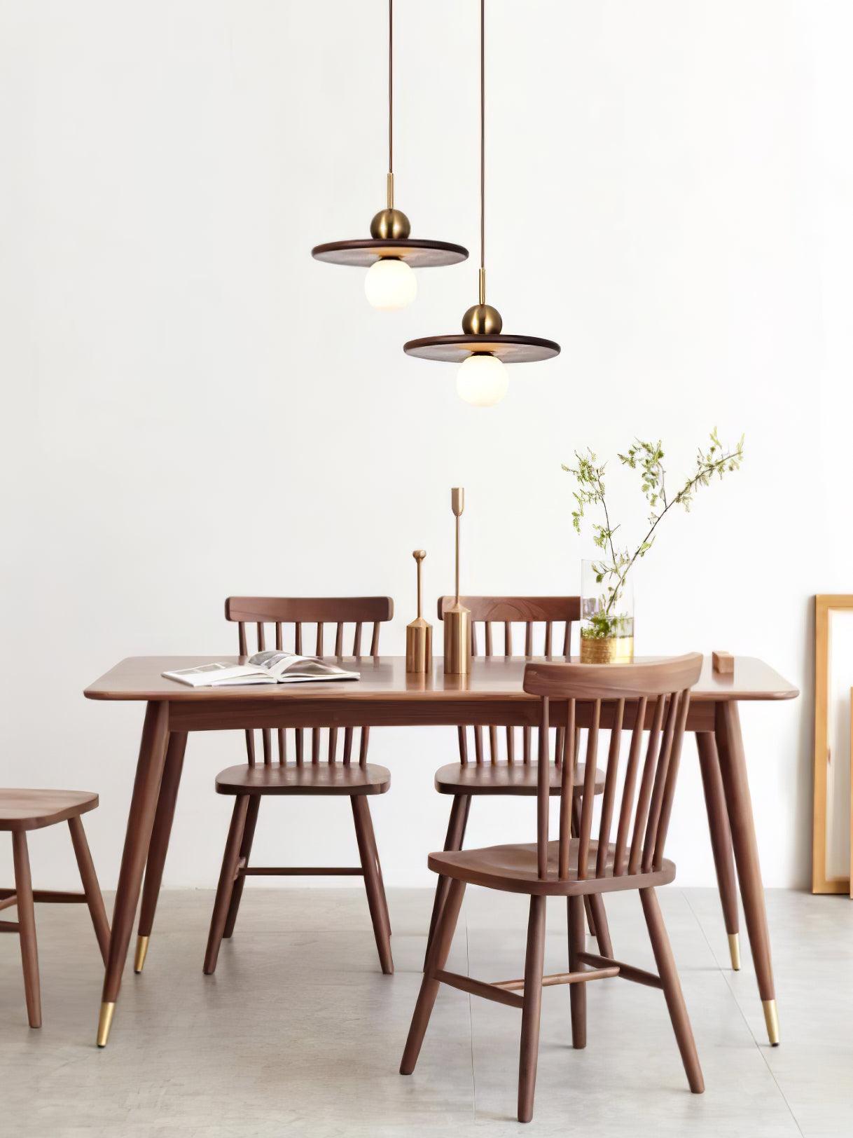 Flying Saucer Walnut Pendant Lamp - Letslighting