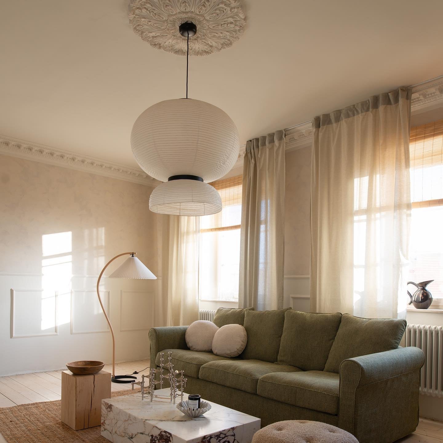 Cutheion Individual Creativity Rice Paper Pendant Lamp - Lamp Copper